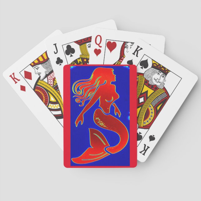 Jeu De Cartes sirènes rouges (dos)