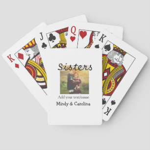 Jeu De Cartes Sisters besties BFF ajouter nom de la photo nom fa