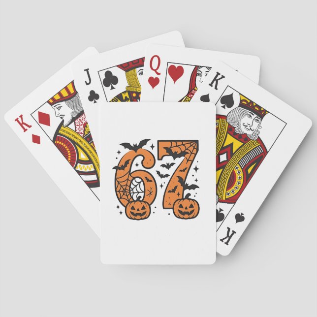 Jeu De Cartes Six sept mèmes Halloween 67 Mason Éffrayant (dos)