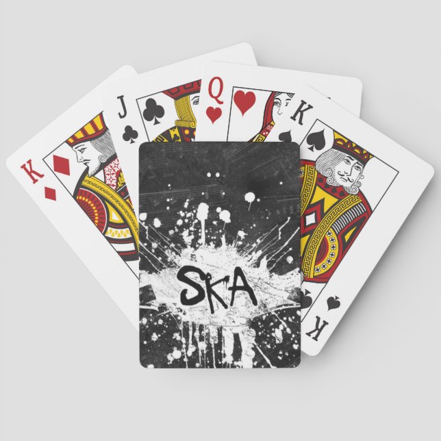 Jeu De Cartes Ska musique à damiers vieux punk rock de l'école (dos)