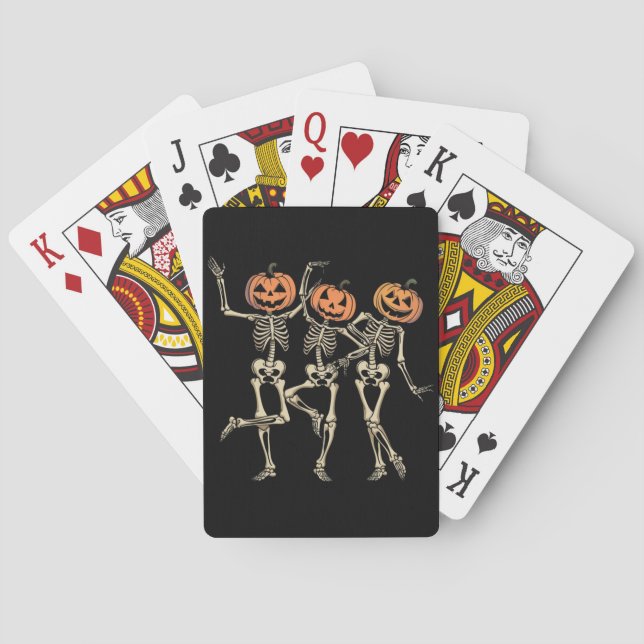 Jeu De Cartes Skeleton Halloween Citrouille Automne saison Éffra (dos)