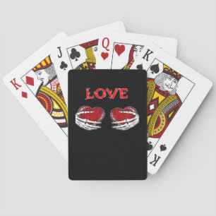 Jeu De Cartes Skeleton Mains Coeur Drôle Design