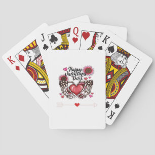 Jeu De Cartes Skeleton Mains Valentines Classic de la journée