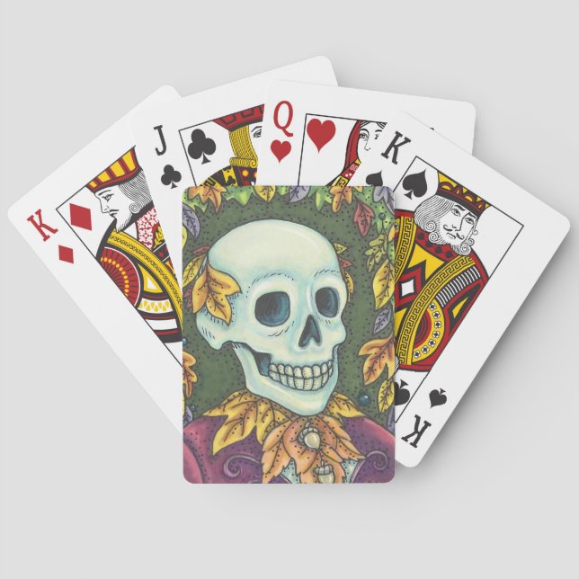 JEU DE CARTES SKELETON PORTRAIT, HALLOWEEN SKULL DECK CARDS (dos)