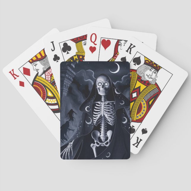 Jeu De Cartes Skeleton Wizard Design Poker Jouer des cartes (dos)