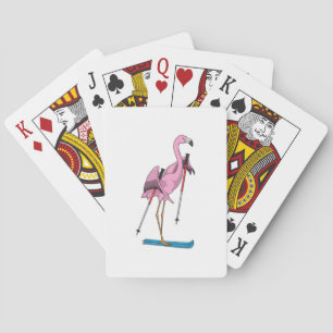 Jeu De Cartes Ski de Flamant rose