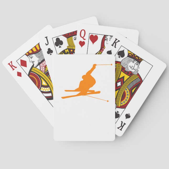 Jeu De Cartes Ski De Neige Orange (dos)