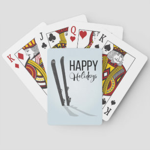 Jeu De Cartes Ski D'Hiver Joyeuses Vacances Jouer Des Cartes
