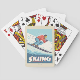 Jeu De Cartes Ski est croire Retro Print