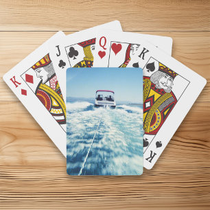 Jeu De Cartes Ski nautique Derrière le bateau de vitesse photo v