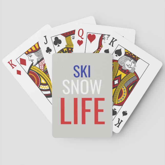 Jeu De Cartes Ski, Neige, Vie (dos)