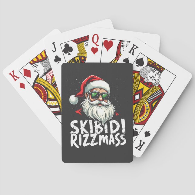 Jeu De Cartes Skibidi Rizzmas Funny Gen Alpha Slang Noël (dos)