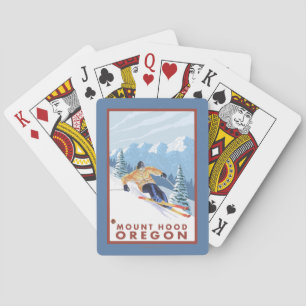 Jeu De Cartes Skieur de neige de Downhhill - capot de bâti,