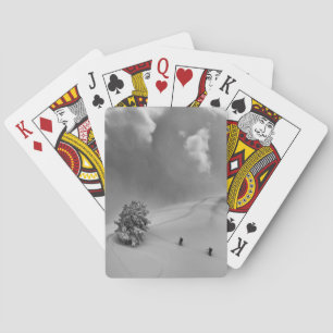 Jeu De Cartes Skieurs de randonnée dans la poudreuse fraîche
