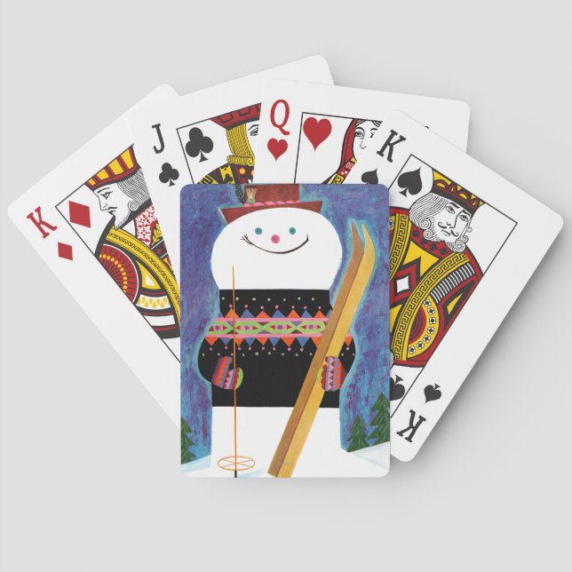 Jeu De Cartes Skis pour bonhomme de neige (dos)