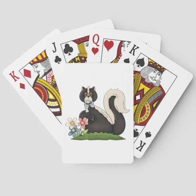 Jeu De Cartes Skunk Avec Fleurs (dos)