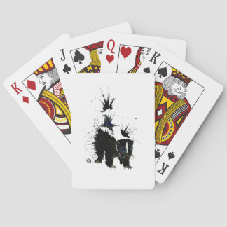 Jeu De Cartes Skunk watercolour painting