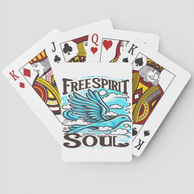 Jeu De Cartes Sky Bird avec l'esprit et l'âme libres (dos)