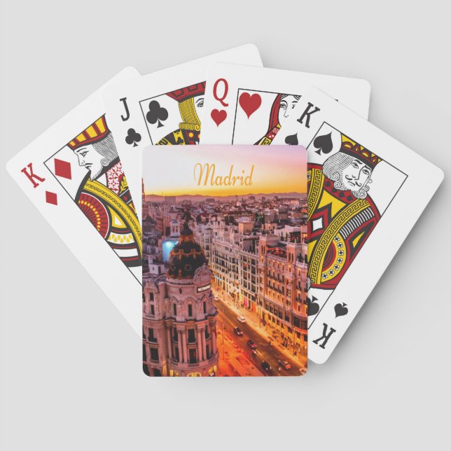 Jeu De Cartes Skyline de Madrid Capitol City (dos)