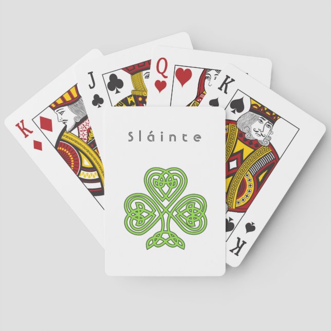Jeu De Cartes Slainte Celtic Design Shamrock Saint Patrick's Day (dos)