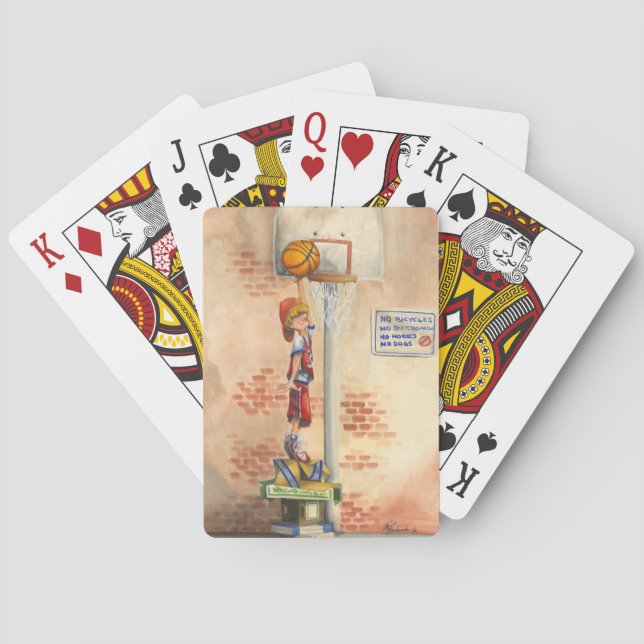 Jeu De Cartes Slam Dunk sur le panier de basket par Jay Throckmo (dos)