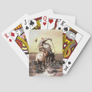 Jeu De Cartes « Slick Rider » Art occidental de Charles M Russel