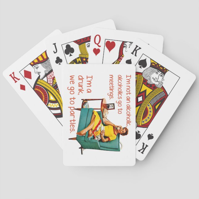 Jeu De Cartes SlipperyJoe socialiser la fête de la boisson vinta (dos)