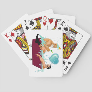 Jeu De Cartes SlipperyJoe's deux gays hommes aiment la baignoire