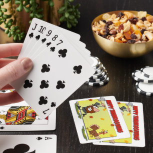 Jeu De Cartes SlipperyJoe's Thanksgiving drôle pèlerin feuille r