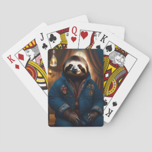 Jeu De Cartes Sloth Dans Sa Veste À Boire,