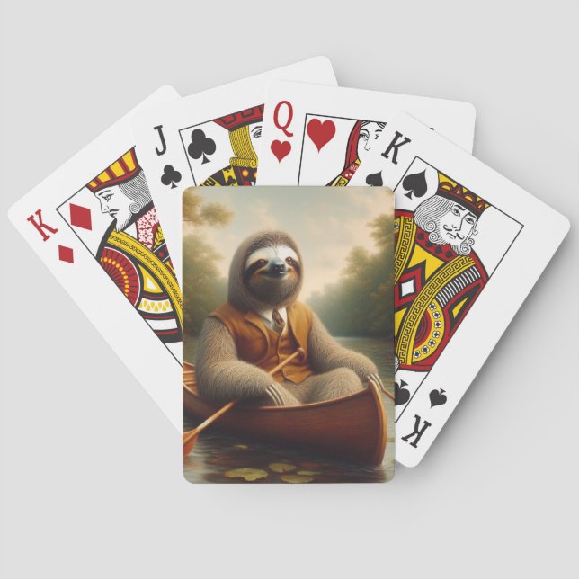 Jeu De Cartes Sloth Dans Un Canoë (dos)