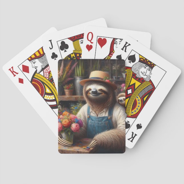 Jeu De Cartes Sloth Florist (dos)