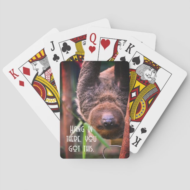 Jeu De Cartes Sloth Hanging Out Funny Deck De (dos)