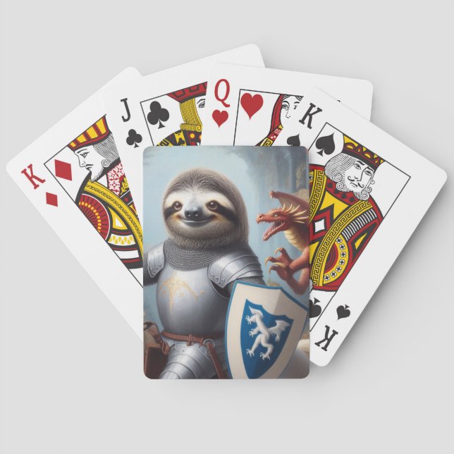 Jeu De Cartes Sloth Knight Fighting Dragons (dos)