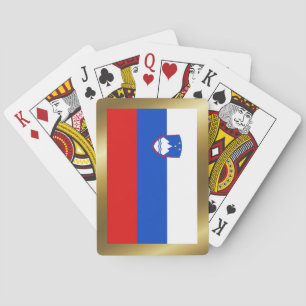 Jeu De Cartes Slovénie Drapeau Lecture Cartes
