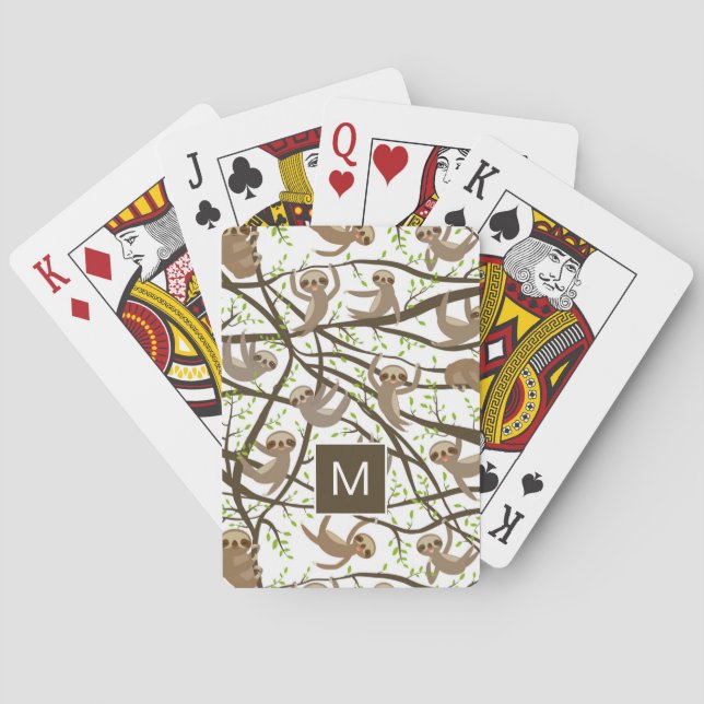 Jeu De Cartes Smiling Sloth Motif (dos)