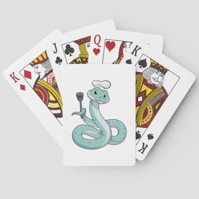 Jeu De Cartes Snake as Cook avec Chef casquette (dos)