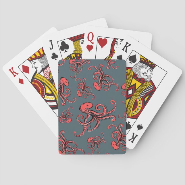 Jeu De Cartes Sneaky Octopus Pattern (dos)