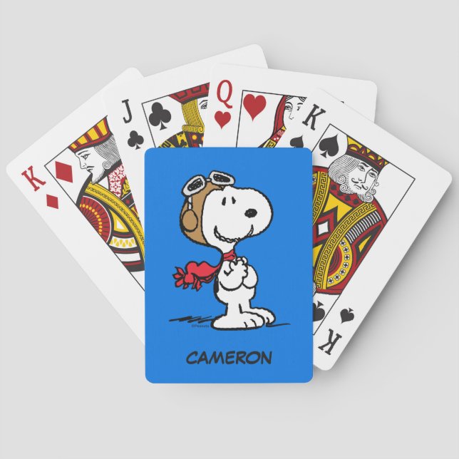 Jeu De Cartes Snoopy L'As Volant Jouer Des Cartes (dos)