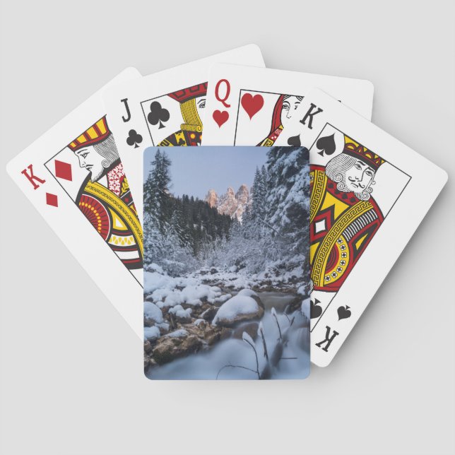 Jeu De Cartes Snow-covered Geisler Mountain Range (dos)