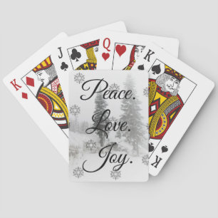 Jeu De Cartes Snowfall Snowflakes Noël noir blanc sketch