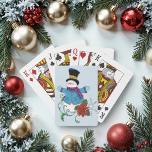 Jeu De Cartes Snowflakes Poinsettia