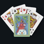 JEU DE CARTES SNOWMAN BODYGUARD, CHRISTMAS CARDINAL REDBIRD<br><div class="desc">ARMÉE DE BALLES À NEIGE. CARTES DE JEU CARDINALES HUMOREUSES *Personnaliser ... Recherche d'éléments correspondants Susan Brack Designs</div>