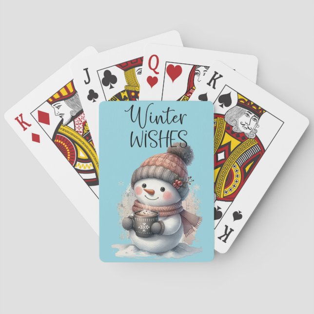 Jeu De Cartes Snowman d'hiver (dos)
