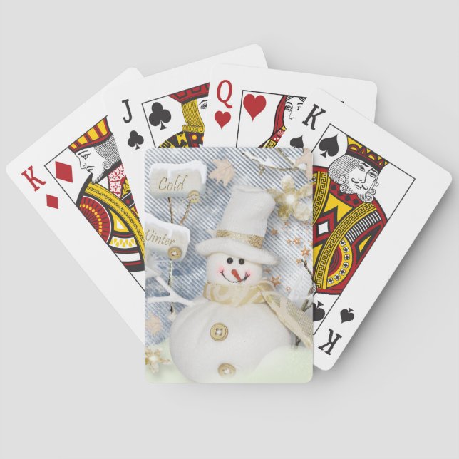 Jeu De Cartes Snowman hiver froid (dos)
