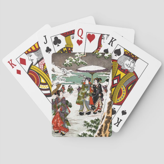 Jeu De Cartes Snowscape japonais (dos)