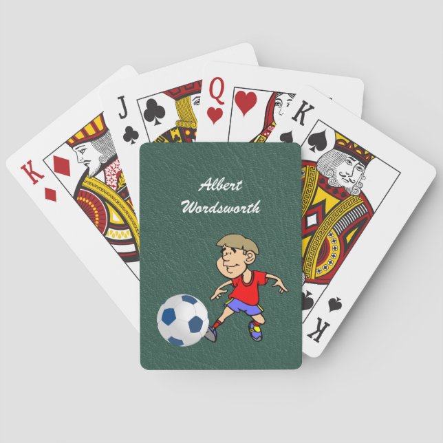 Jeu De Cartes Soccer - Player image and Ball - Personalize (dos)