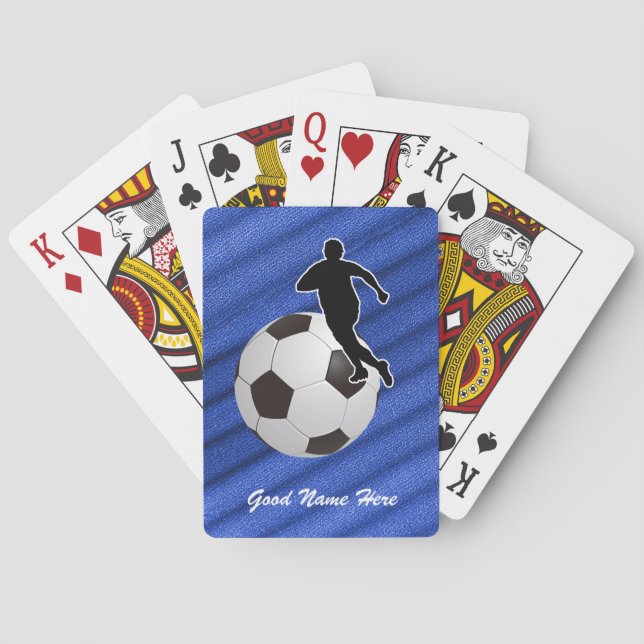Jeu De Cartes Soccer - Player Silhouette and Ball - personalize (dos)