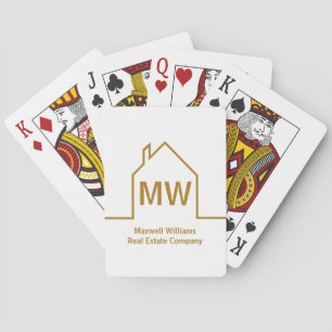 Jeu De Cartes Société Immobilier Personnalisé Chic Gold Realtor
