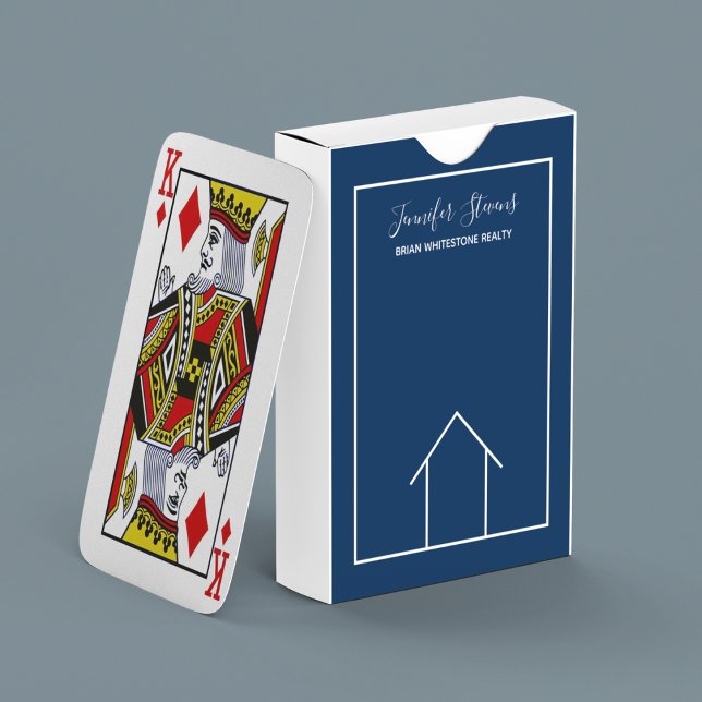 Jeu De Cartes Société immobilière Custom Navy Blue Realtor (Créateur téléchargé)